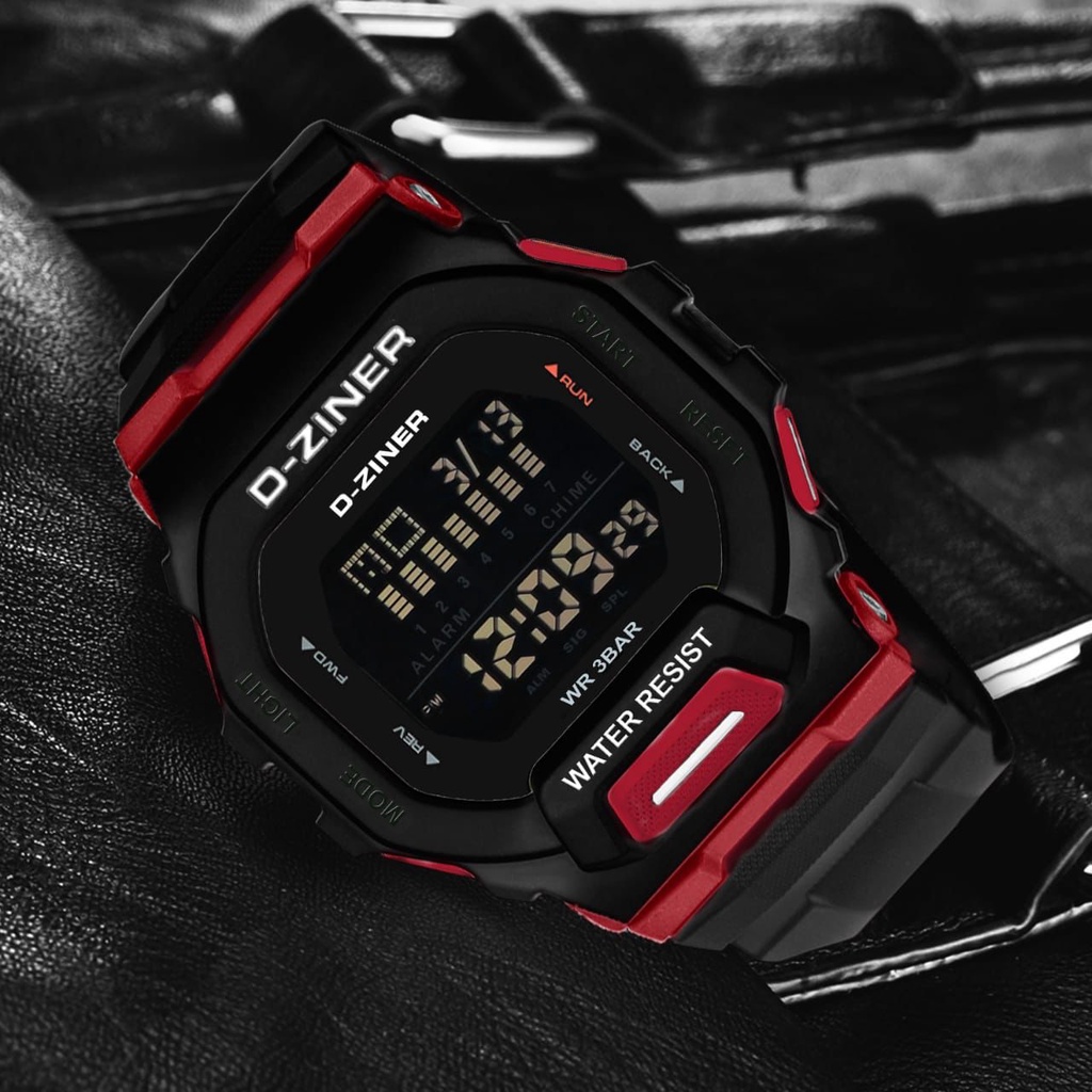 JAM TANGAN PRIA DZINER 8312 DIGITAL TALI WARNA RUBBER original 1th