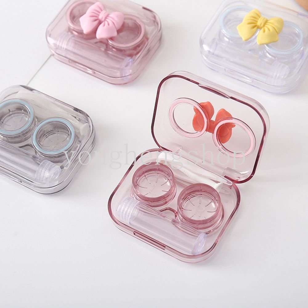 Kotak Penyimpanan Lensa Kontak Mini Portable Transparan Untuk Travel