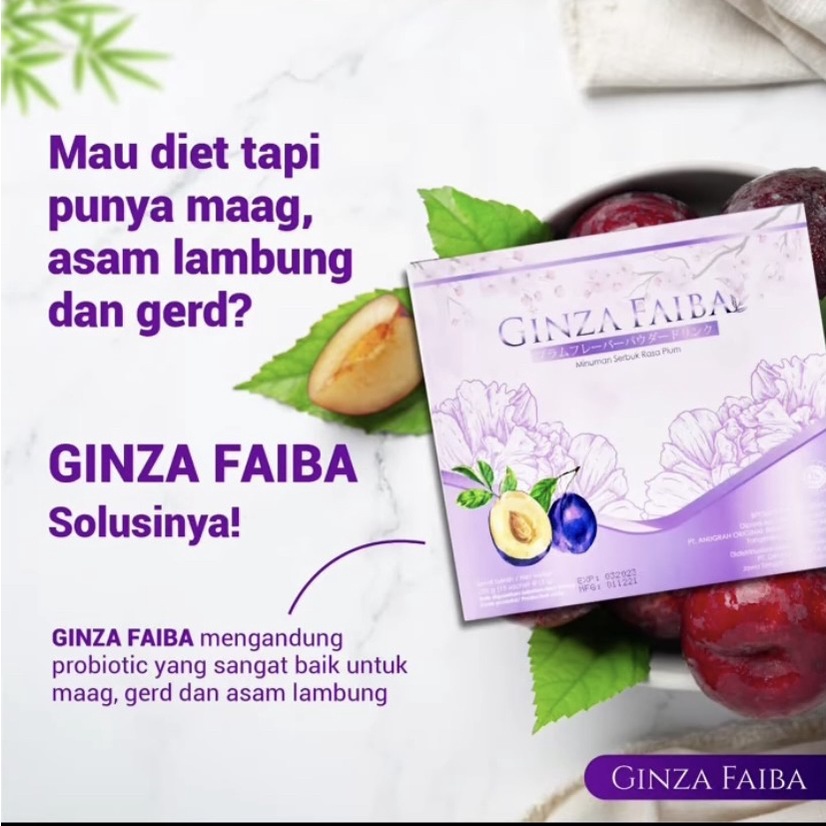 Ginzafaiba 15 Sachet Rasa Tropical Peach dan Plum Official Ginza Faiba