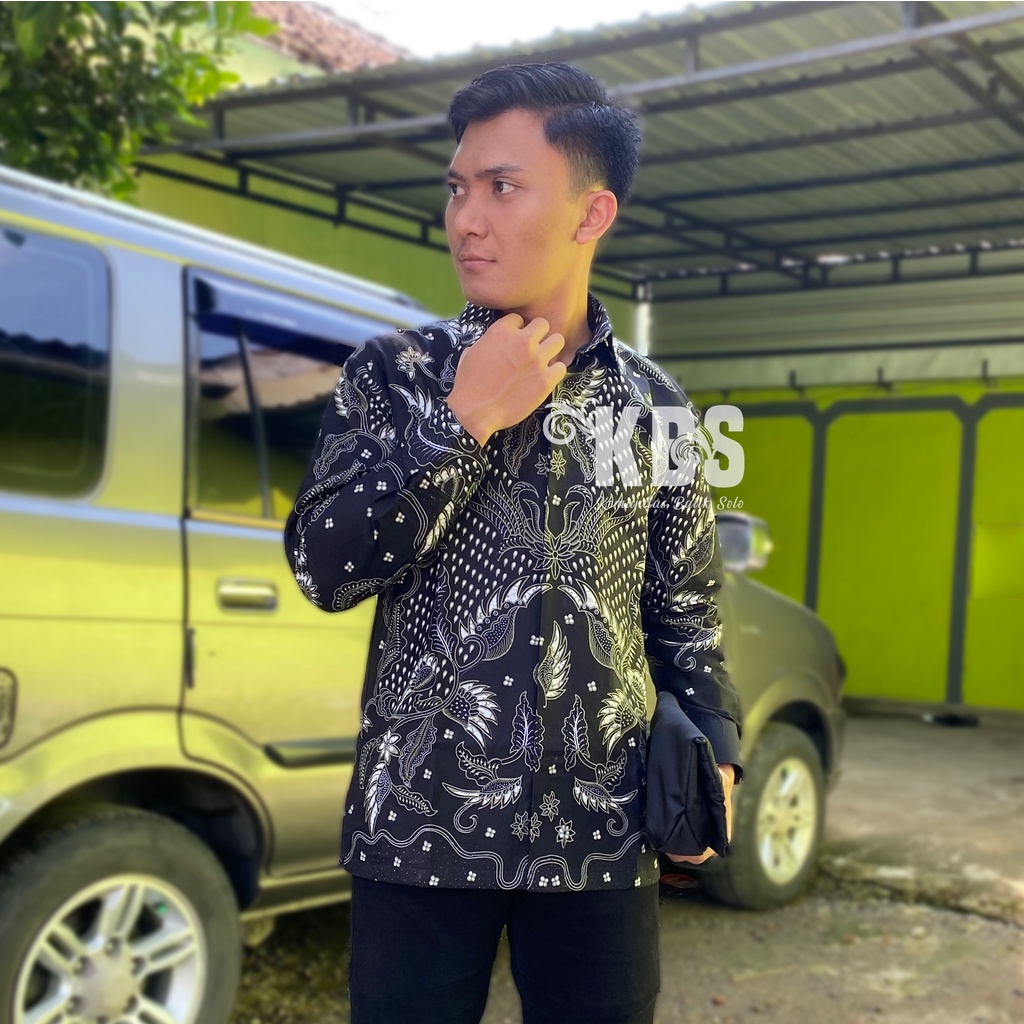 Kemeja Outer Batik Pria Arieswara Lengan Panjang Katun Halus Inner Furing
