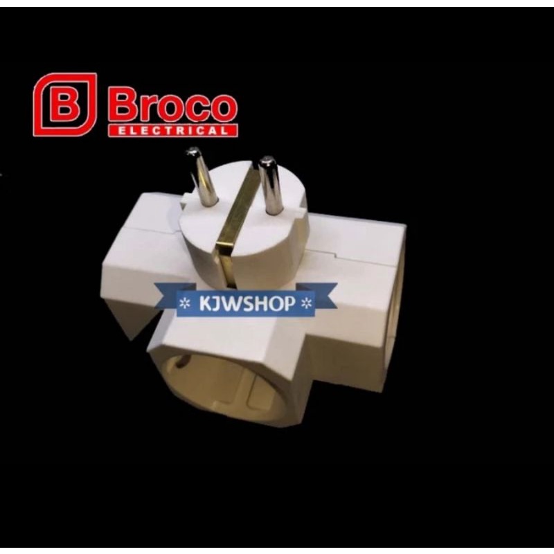 Steker Tee Arde Broco Colokan Listrik Cabang 3 BROCO Steker The Listrik BROCO T Listrik Terminal Kun