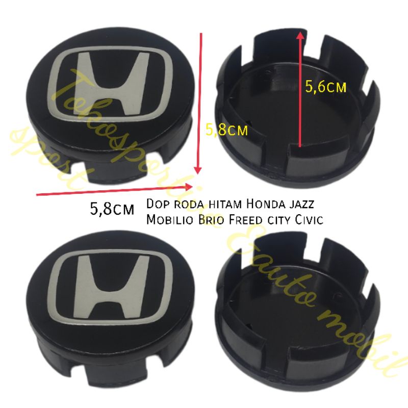 DOP RODA VELG TUTUP AS RODA HITAM HONDA BRIO JAZZ MOBILIO FREED CITY CIVIC