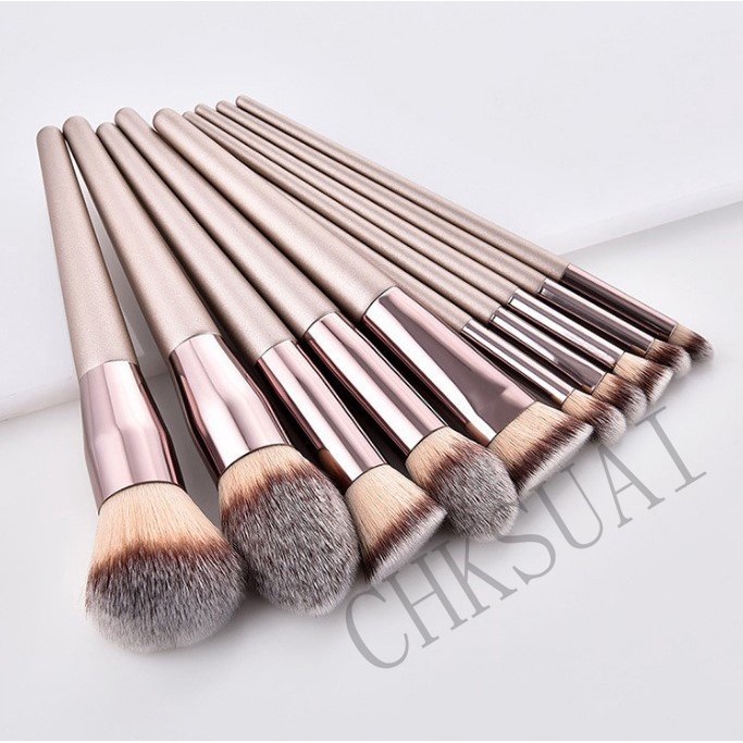 10pcs / Set Brush Makeup Foundation / Eyeshadow / Blush On / Foundation Gaya Kabuki