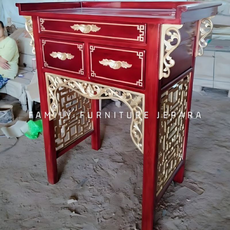 Jual Meja Sembahyang Altar Cina Kayu Jati Meja Konsul Sembahyang Shopee Indonesia