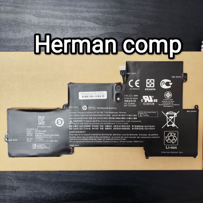 Original Baterai HP EliteBook 1020 G1 1040 G2 BR04 BR04XL HSTNN-DB6M