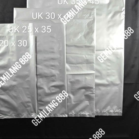 

Plastik Packing Silver uk 30x40, HD Packing, Kantong bungkus Paket - Silver 30x40