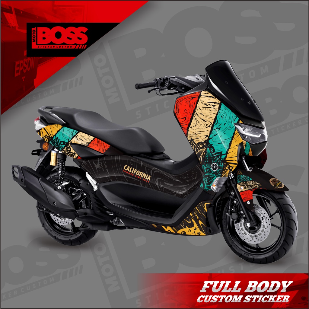STICKER DECAL NMAX NEW STRIPING FULL NMAX 2020 2021 2022 DECAL MOTIF CALIFOR