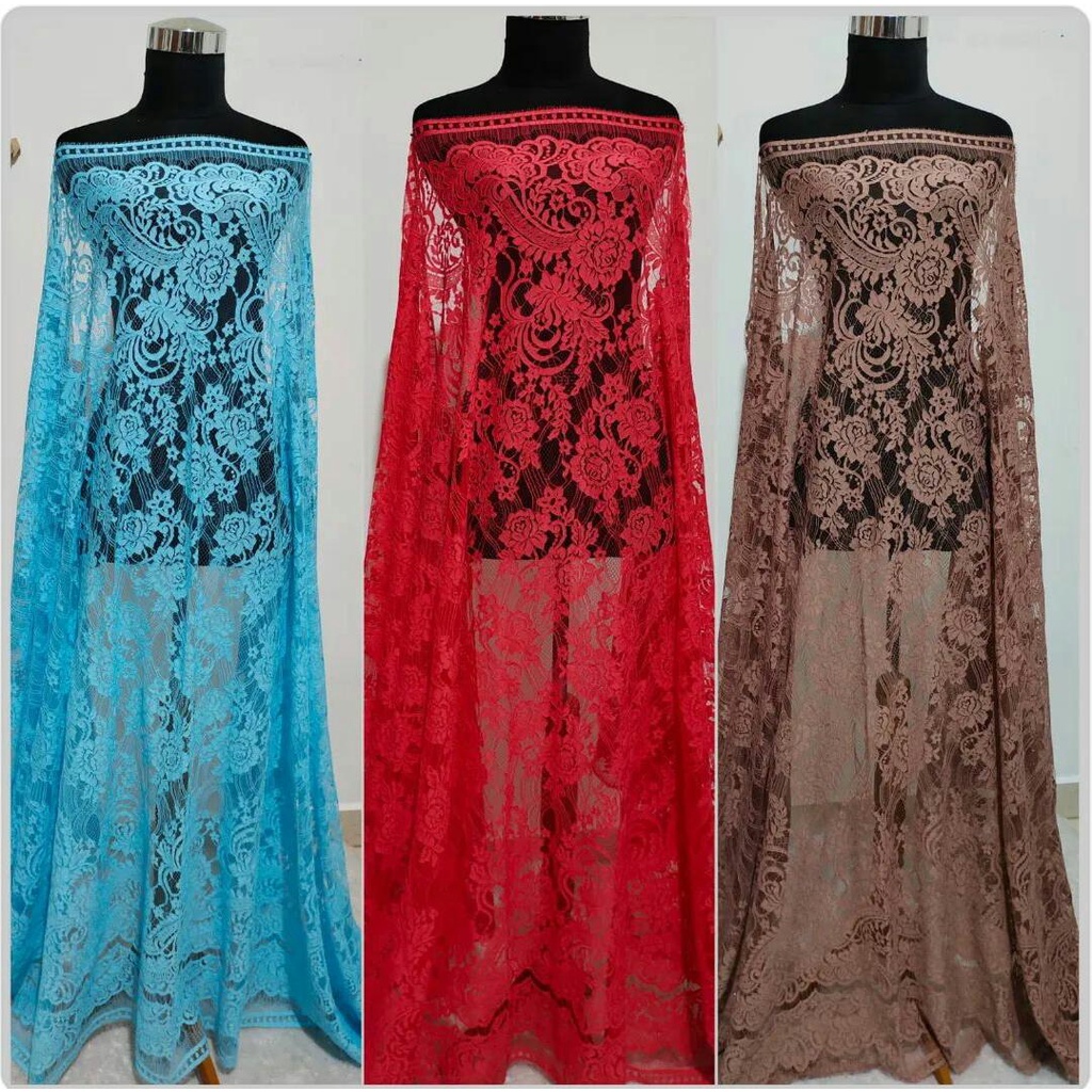 kain Bakal brokat semi prancis terbaru/brukat semi prancis katun/bahan kebaya cantik/toko brukat bro