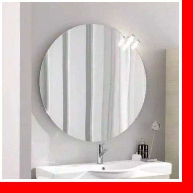 Buruan Dapetin--Kaca Cermin Aestetick Bulat Wastafel Rias Mirror Murah Fashion Make up Salon Kamar M