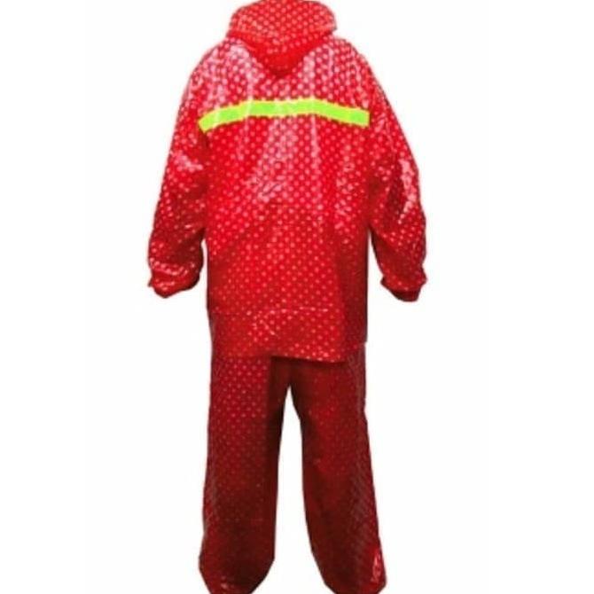 Jas Hujan Jaket Celana Elmondo 927 Polkadot . Mantel Supplier Unisex