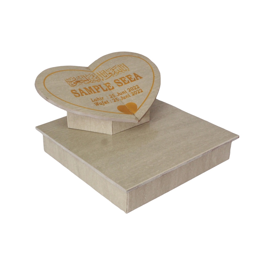 GARANSI   !!!  BATU NISAN MAKAM KUBURAN MOTIF LOVE HALAMAN UKURAN 30*30 + PACKING KAYU TERMURAH