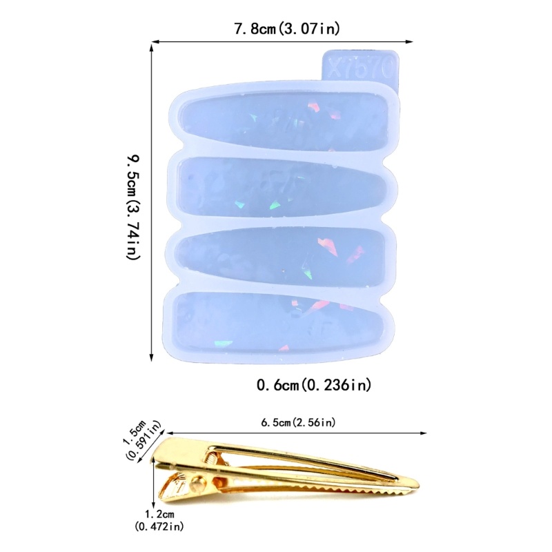 Siy Cetakan Jepit Rambut Bahan Silikon Untuk Dekorasi