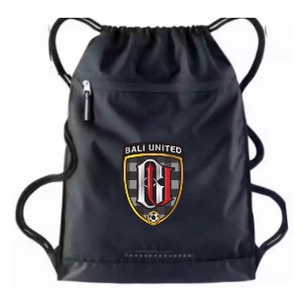 Tas Serut pria string bag polos selempang olahraga bahan Taslan waterproof | Tas Pria Ransel Serut Klub Bola Bali United