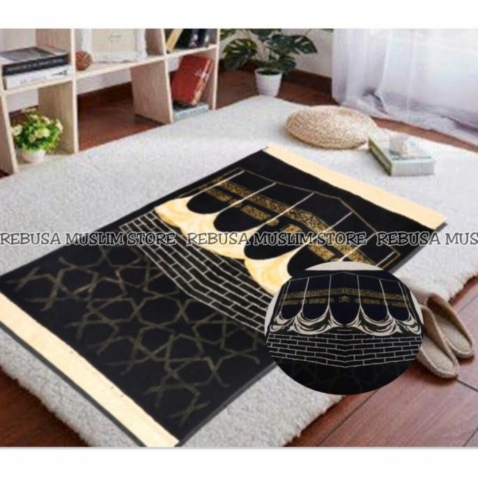 Sajadah turki kiswah hitam tebal premium