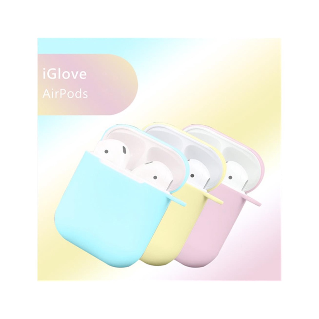 WIWU iGLOVE SOFT case AIRPODS / AIR PODS GENERASI 1 / GENERASI 2 (1 set isi 3 case)