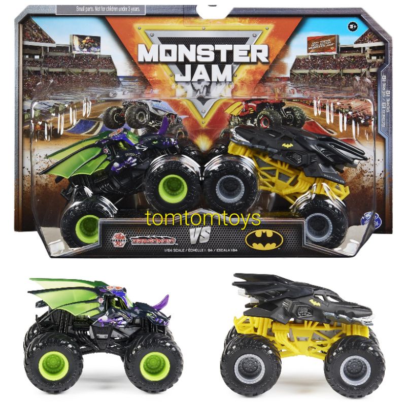 MONSTER JAM Dragonoid - Batman Diecast Monster Trucks Bakugan - Batmobile