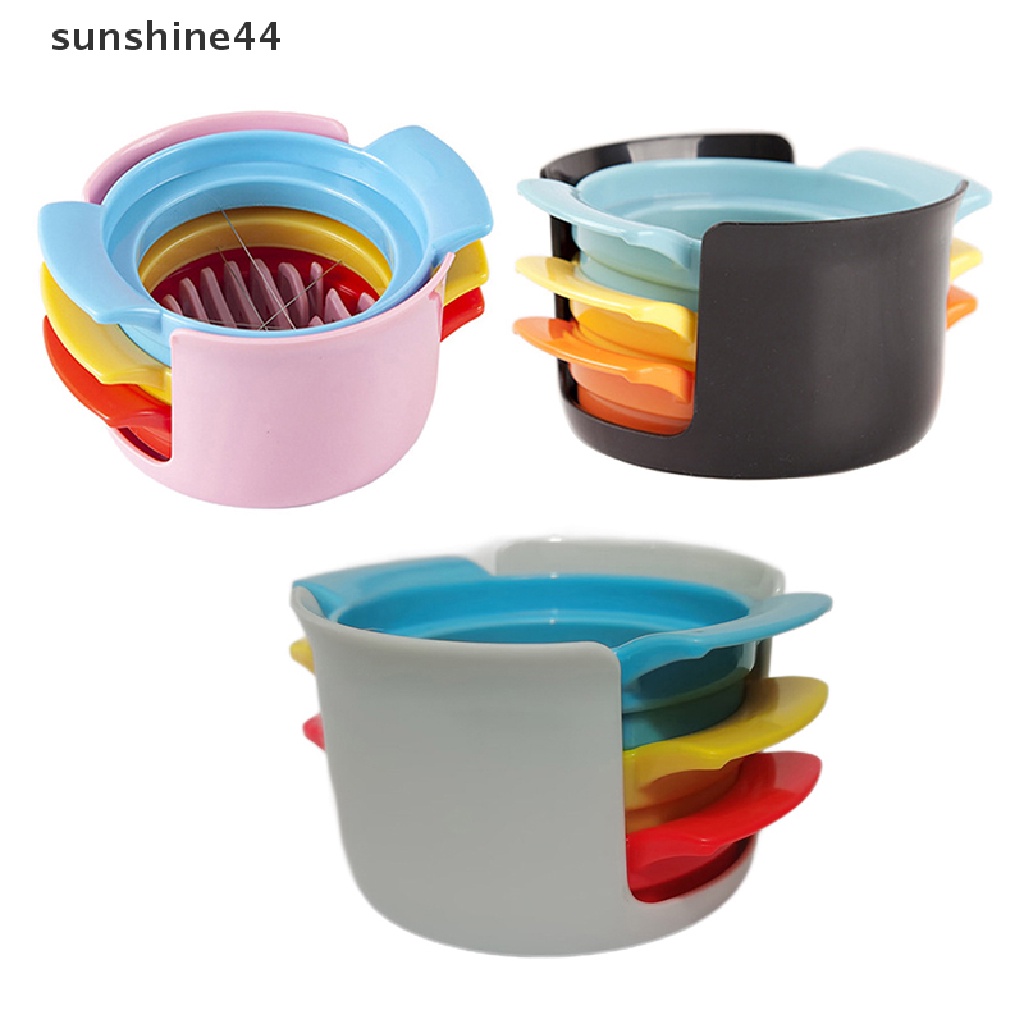 Sunshine 1 Set Alat Pemotong Telur 3 In 1 Untuk Dapur