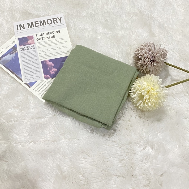 Paris Premium Voal // Paris Premium // Segi Empat Paris Polos-sage green