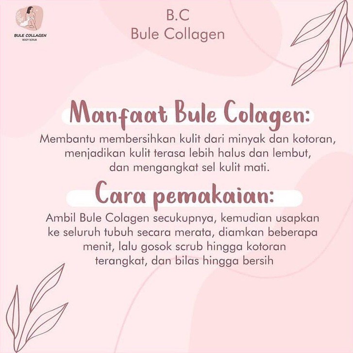 Bule Collagen Body Scrub BPOM / Bule Collagen Brightening Body Scrub