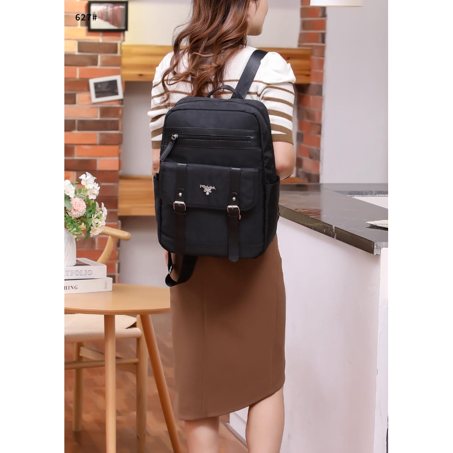 PRD Backpack Multy Fungsi Canvas Silver Hardware R611 R612 R626 R627