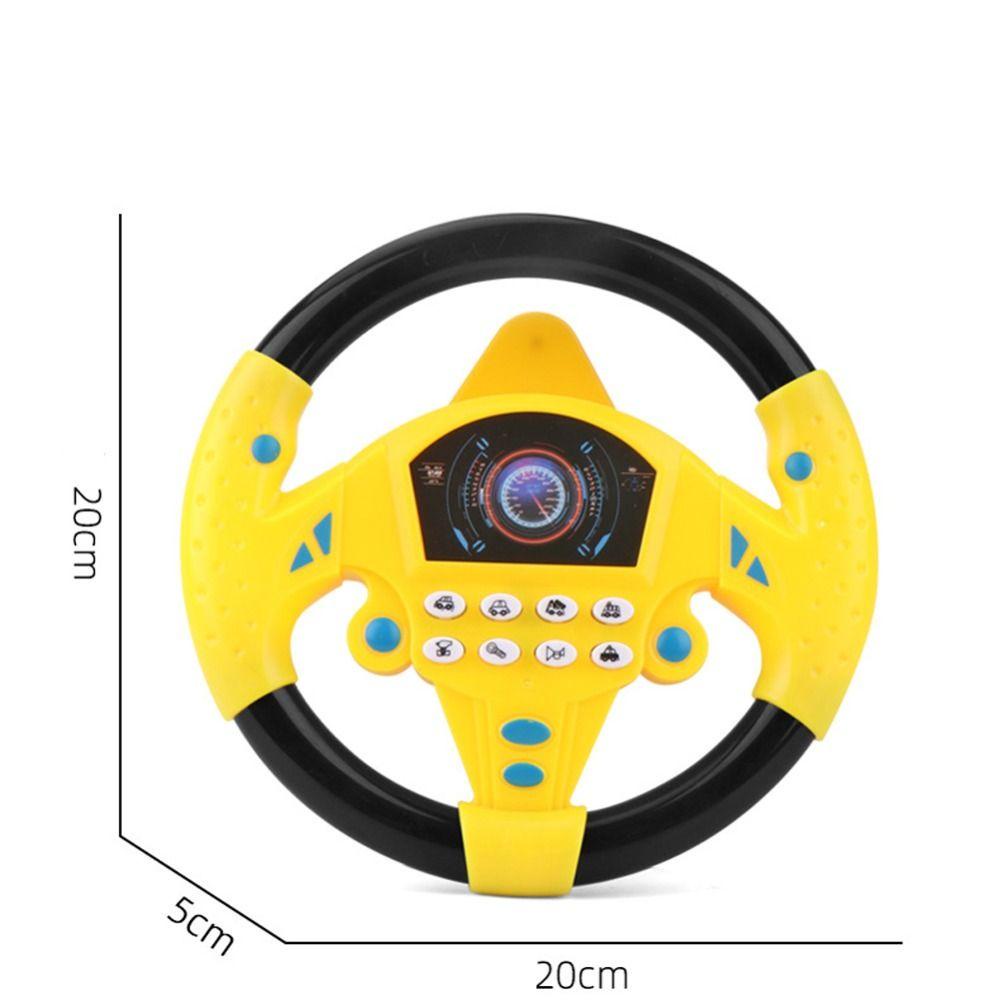 Rebuy Copilot Steering Wheel Mainan Hadiah Lucu Mensimulasikan Mengemudi Interaktif Pretend Play Mainan Setir Mobil Setir Interaktif