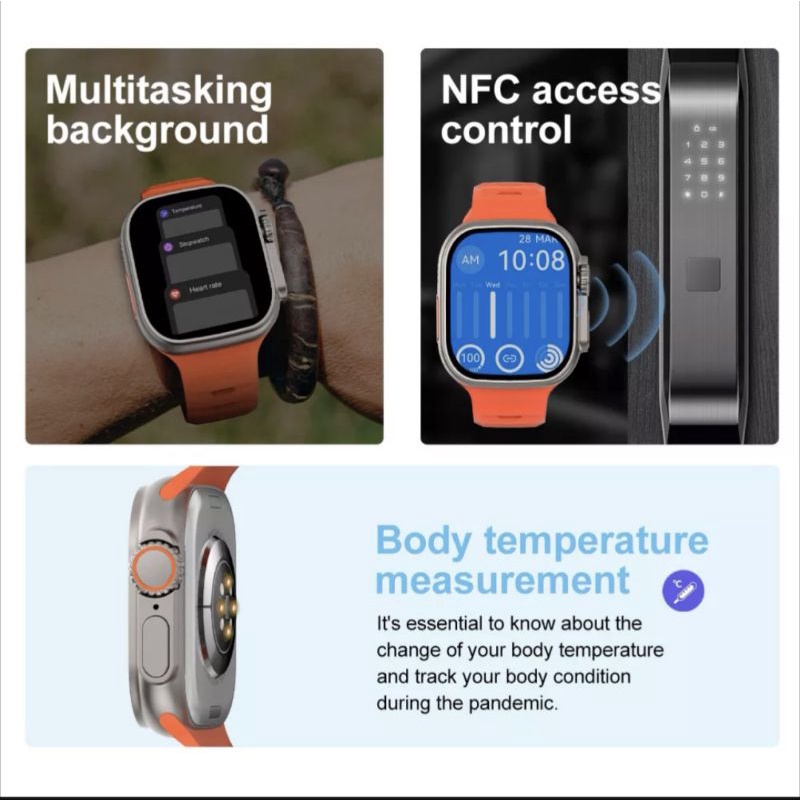 DT NO 1 DT8 ULTRA SMARTWATCH 2.0 INCHI ALWAYS ON DISPLAY ORIGINAL