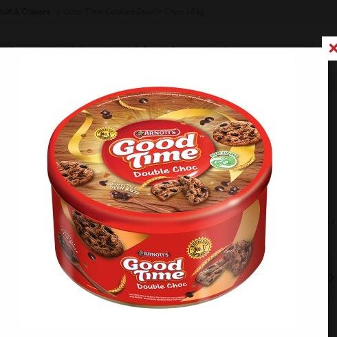 

10.10 BIG SALE FASION GOOD TIME 149 gr biskuit kaleng Choco chips !