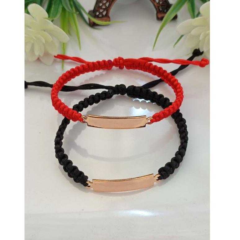 Gelang Tali Plat//Gelang tangan wanita//Gelang Mirip EMAS ASLI//Gelang lapis emas ‣ MTP.18Oc22ᵂ