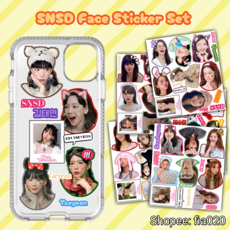 Sticker SNSD Girls Generation Face set kpop girl group girlgroup tiffany jessica sunny soohyun seohy