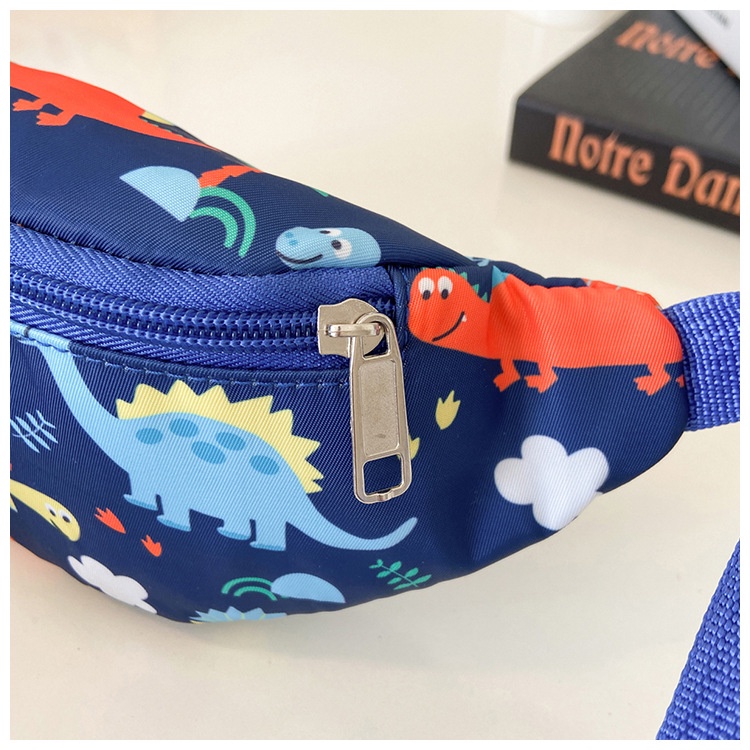 [Brandedbaby] WAIST BAG MOTIF DINO / SLING BAG DINO ANEKA WARNA TAS PINGGANG FASHION ANAK UNISEX