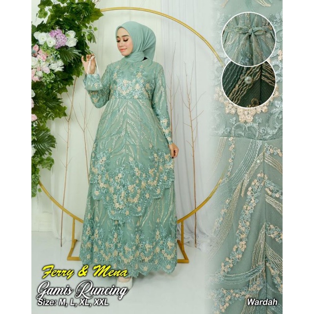 Realpict gamis tulle runcing//gamis pesta kondangan//gamis kondangan terbaru//gamis murah//gamis brokat//gamis seragam pesta//gamis modern