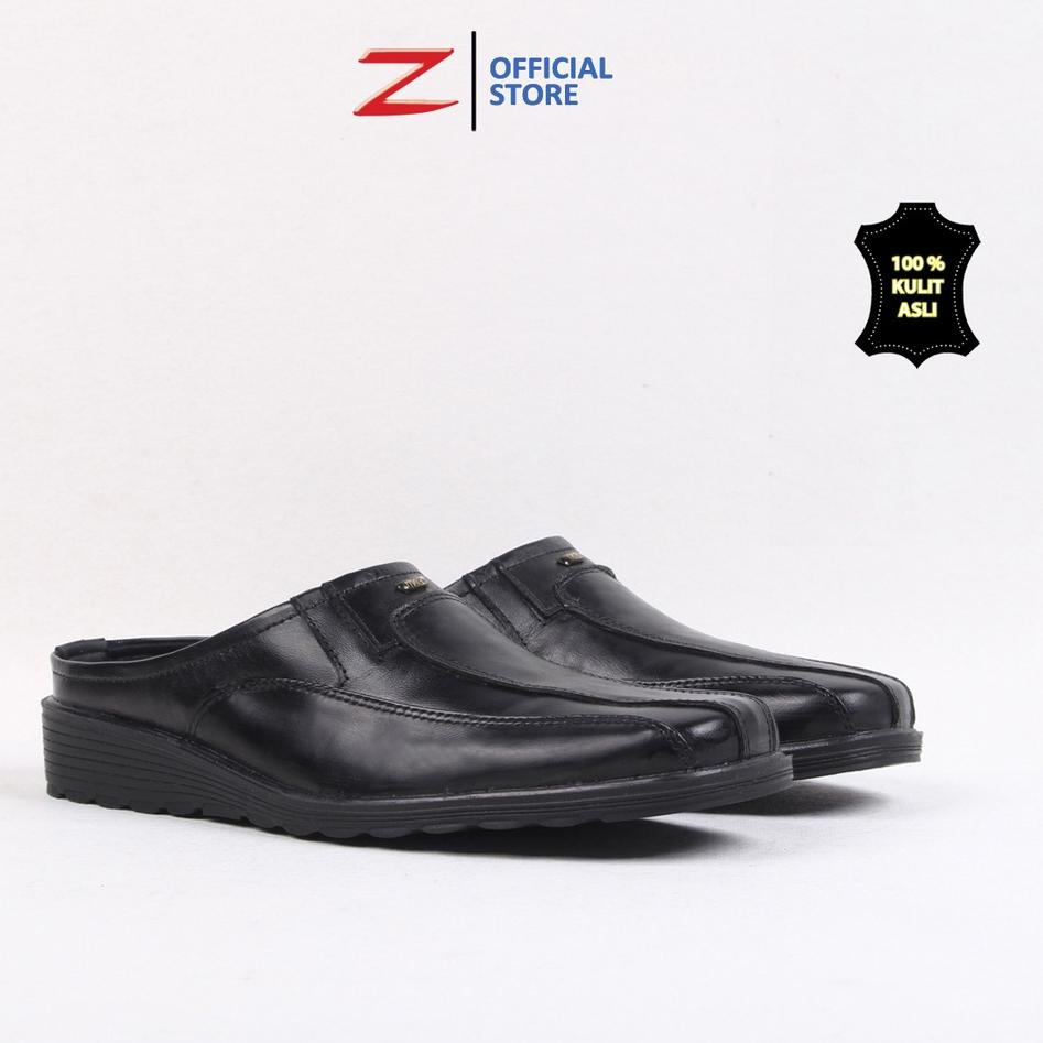 Star Seller.. Zeintin - Sepatu Selop Kulit Pria Zeintin CK 0610 Hitam | Fashion Pria/Sepatu Selop Pr