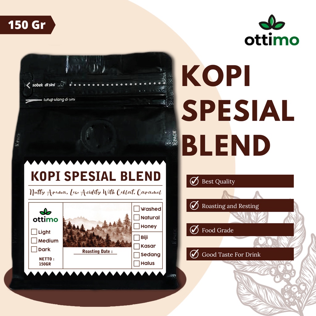 

Ottimo Kopi 150gr / Kopi / Kopi Bubuk / Kopi Hitam / Kopi Blend / Biji Kopi Espresso / Espresso Blend / Kopi Espresso / Kopi Espresso Blend / Biji Kopi House Blend / Kopi Special Mix