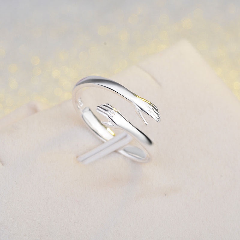 Cincin Jari Model Terbuka Warna Silver Untuk Pria Dan Wanita