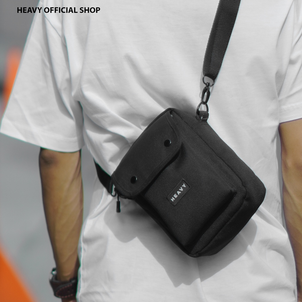 Heavy tas selempang pria siggler kanvas premium distro - Sling bag heavy original