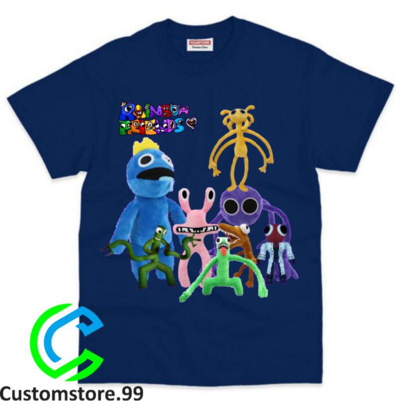 BAJU ANAK KAOS ANAK RAINBOW FRIENDS TERBARU BAHAN PREMIUM FREE NAMA