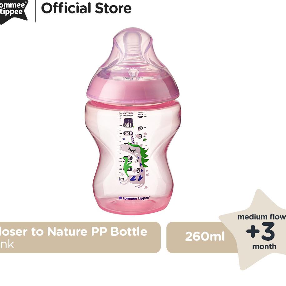 Super Luar Biasa TommeeTippee Botol PP Close to Nature Pink 260ML/9oz - Botol Susu Bayi