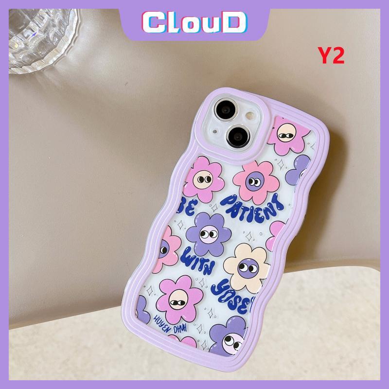 Soft Case TPU Motif Kartun Smiley Bunga Untuk iPhone 6 7 XR X XS Max 11 13 12 14 Pro Max 7 8 6s 14 Plus SE 2020