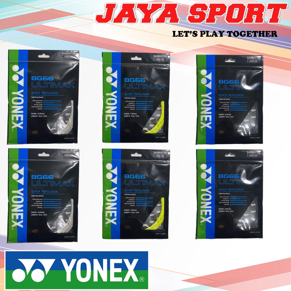 Senar Raket Badminton YONEX Bg 66 Ultimax original SP Putih