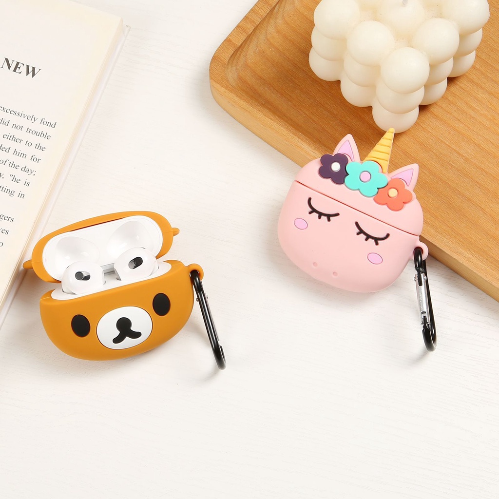 CASING MOTIF AIRPODS PRO GEN 3 2 1 SARUNG EARPHONE KARAKTER LUCU FREE GANTUNGAN / CARABINER