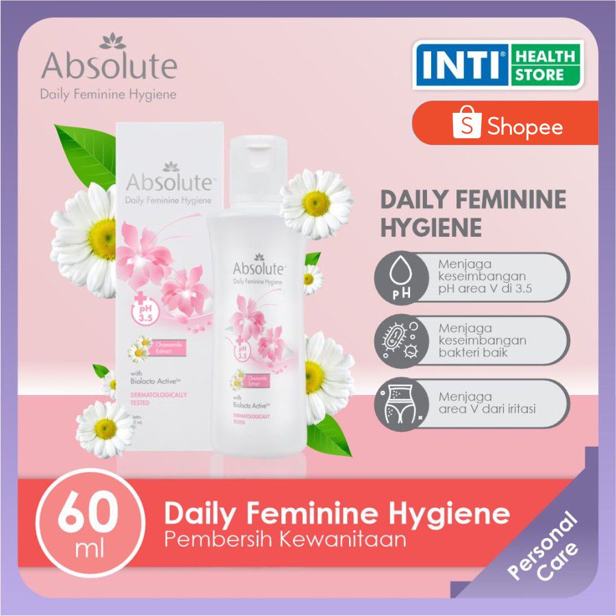 Absolute | Daily Feminine Hygiene 60ml | Pembersih Kewanitaan