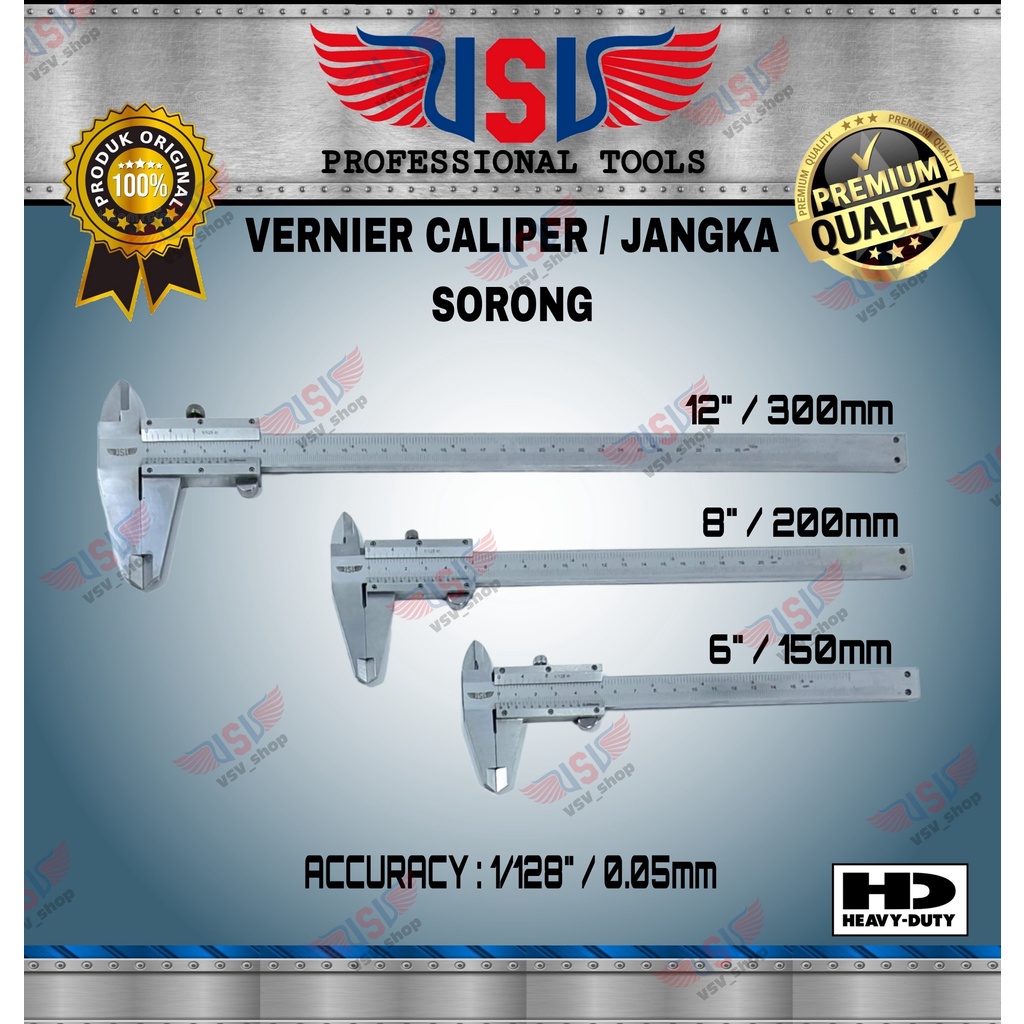 VSV Vernier Caliper 8&quot; Jangka Sorong 8 inchi Sigmat Sketmat 200mm