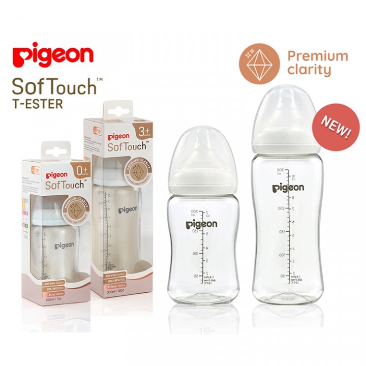 *FRAULEINCO* PIGEON Botol T-Ester Wide Neck 200ml W/ P-Plus Nipple