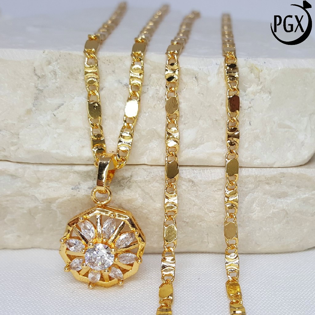 PGX Kalung Wanita Xuping Aksesoris Fashion Perhiasan Lapis Emas XD196