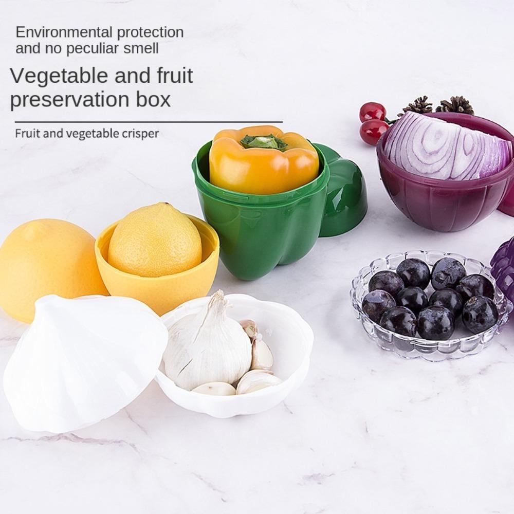 R-FLOWER Garlic Saver Box Kotak Kotak Penyegar Tahan Lama Dapur Gadget Makanan Sealed Storage Box