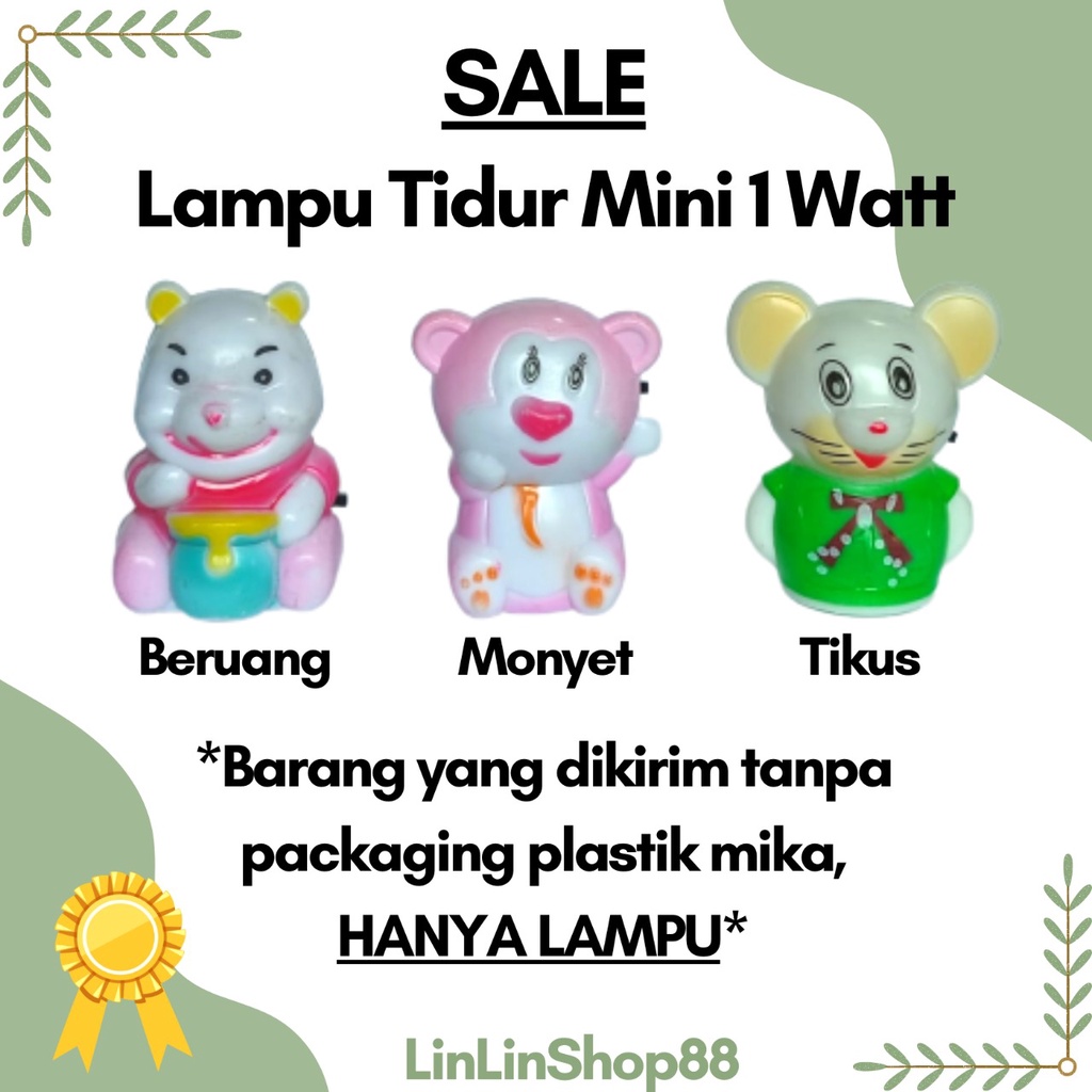 Lampu Tidur SALE Tanpa Kemasan Mika Lampu Dekorasi