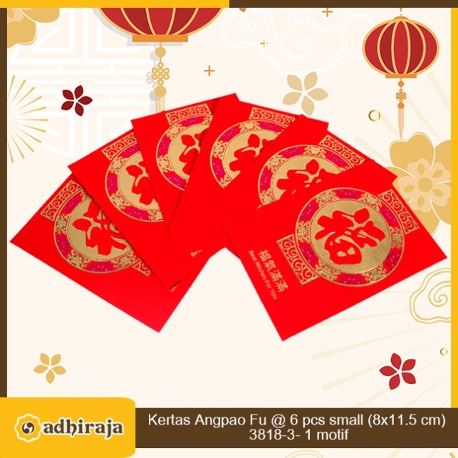 

Angpao Angpau Amplop Imlek 2023 Merah FU @6pcs 3818-3- 1