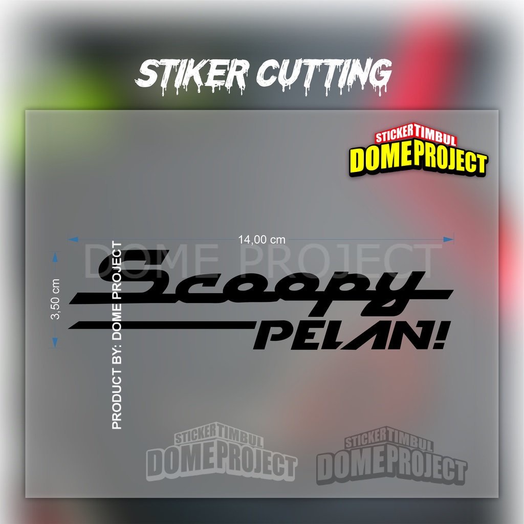 STIKER CUTTING SCOOPY PELAN PREMIUM GRADE 4 VARIAN WARNA