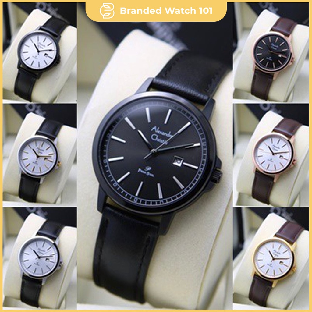 ORIGINAL Jam Tangan Wanita Alexandre Christie AC 1014 / AC1014 / 1014 Garansi Resmi 1 Tahun, Leather