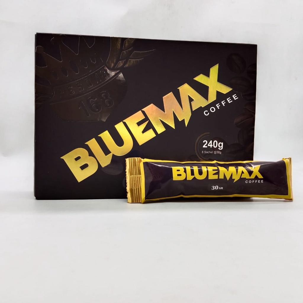 BLUEMAX Coffe harga 1 box isi 8 sachet untuk meningkatkan stamina original